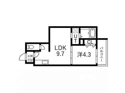 AXIA CITY 兵庫(1LDK/2階)の間取り写真