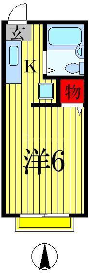 DRホームズ松戸(ワンルーム/2階)の間取り写真