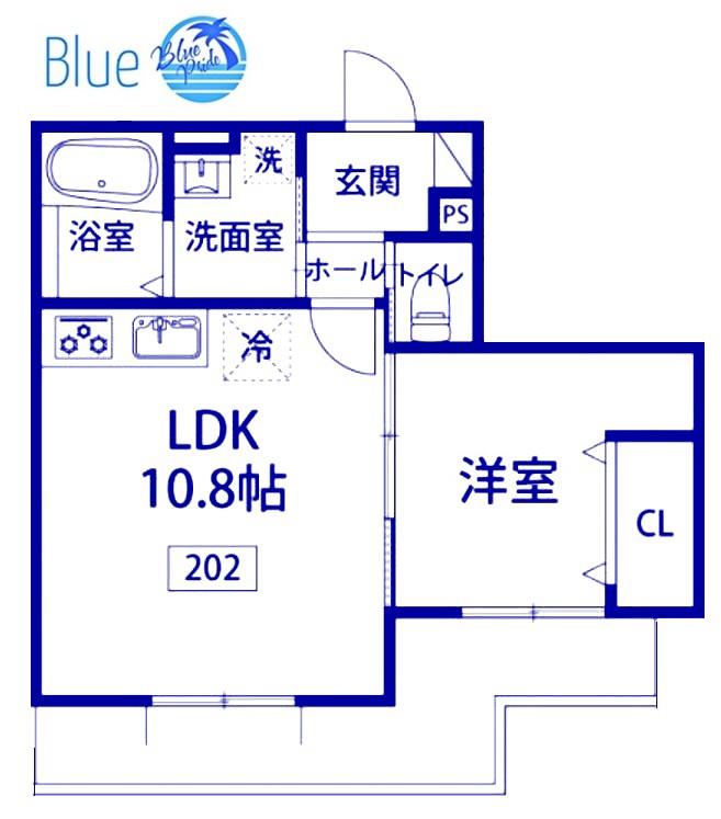 ミモザ・コート(1LDK/3階)の間取り写真