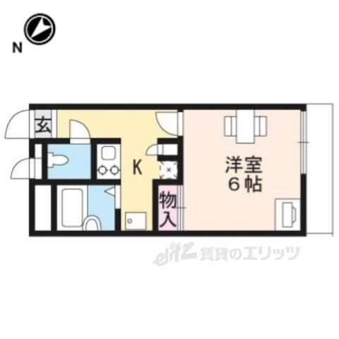 レオパレスクイーンズコート守山(1K/1階)の間取り写真