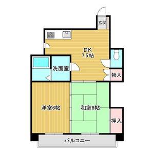 第2あさひビル(2DK/2階)の間取り写真