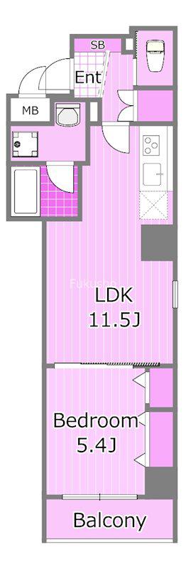 ケーエス本牧ストーリーI(1LDK/7階)の間取り写真