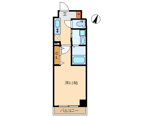 M I BLD(1K/4階)の間取り写真