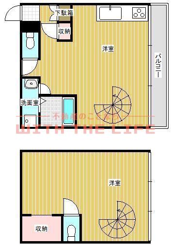 ラビーナ櫛原(1LDK/1階)の間取り写真