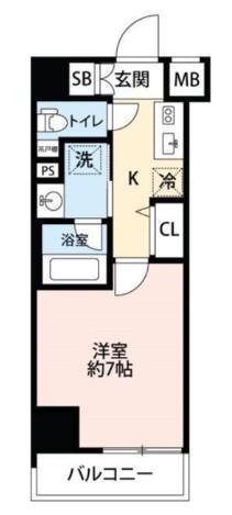  プレール・ドゥーク押上II-(1K/4階)の間取り写真