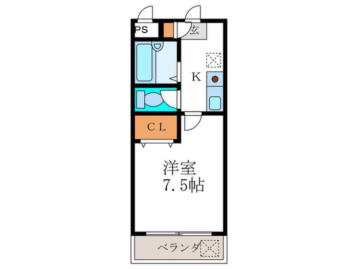 ハウスリーク381(1K/1階)の間取り写真