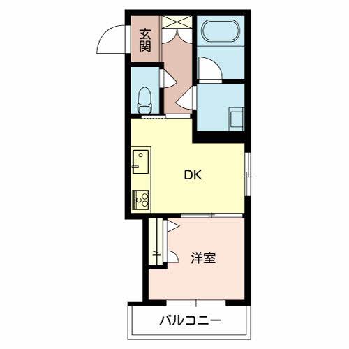 SHAMAISON I´M(1DK/2階)の間取り写真
