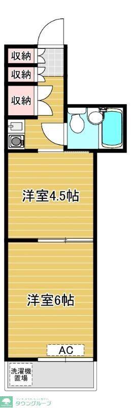 リファレンス千葉旭町(2K/2階)の間取り写真