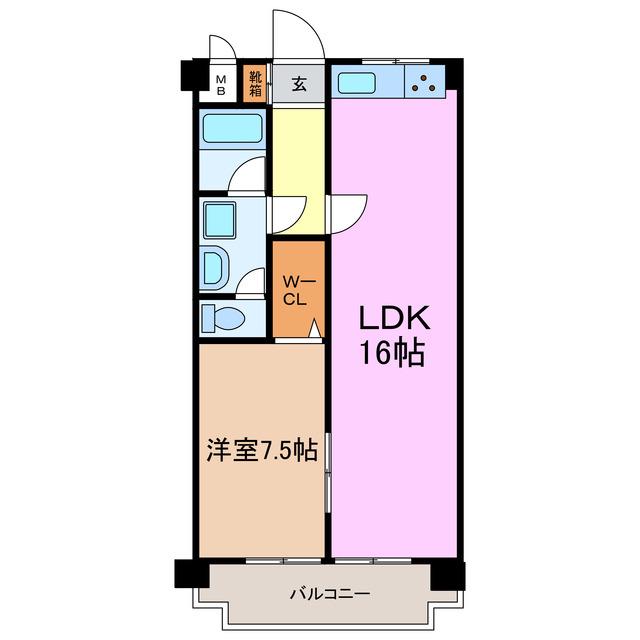 THE FIRST平針(1LDK/3階)の間取り写真