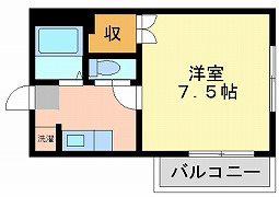 K-プレイス新保(1K/2階)の間取り写真