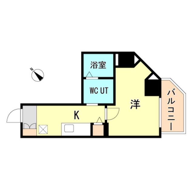 UーRO湊川公園前(1K/5階)の間取り写真