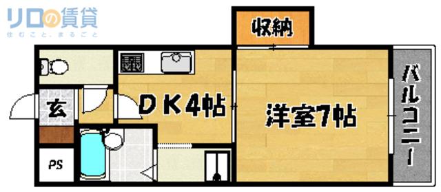 メゾン・ミヤ(1DK/5階)の間取り写真
