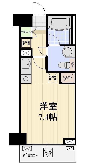 プロスペクト日本橋本町(ワンルーム/9階)の間取り写真