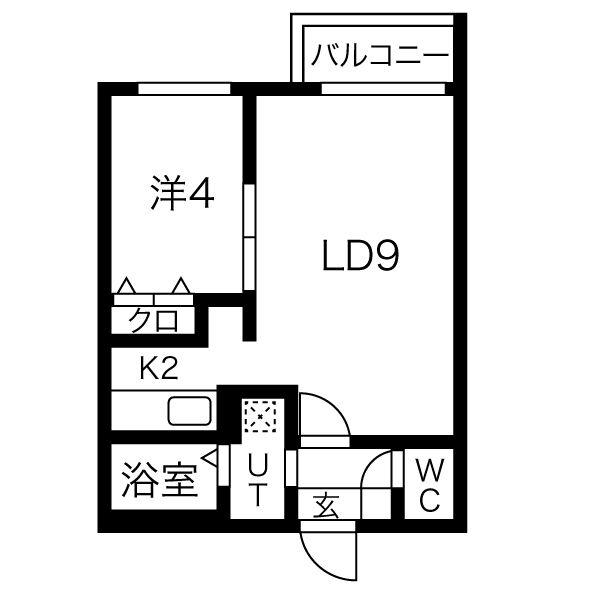 円山裏参道スクエア(1LDK/5階)の間取り写真