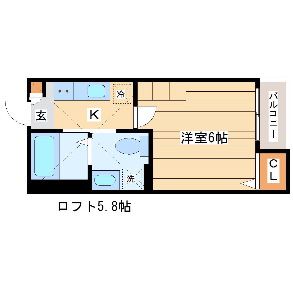 EPO諏訪町メゾン(1K/1階)の間取り写真