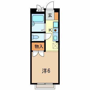 プレジールパルコ(1K/2階)の間取り写真