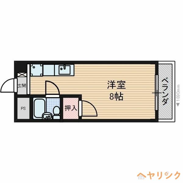 サンメゾン西春(ワンルーム/7階)の間取り写真