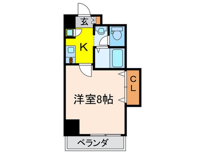 ビガーポリス133宝塚(1K/11階)の間取り写真