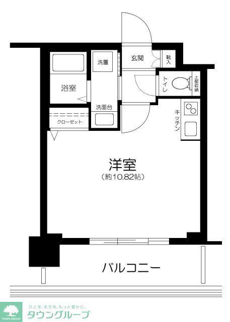 シティタワー武蔵小山レジデンス棟(ワンルーム/5階)の間取り写真