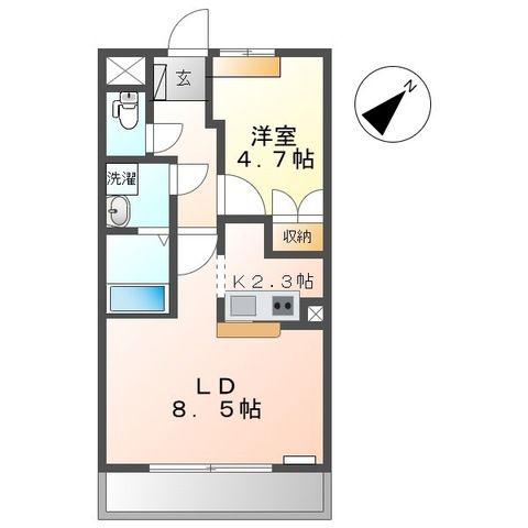 チュラ・ハウスII(1LDK/1階)の間取り写真