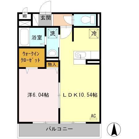 セジュール西新井(1LDK/3階)の間取り写真