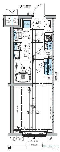 メインステージ板橋蓮根II(1K/2階)の間取り写真