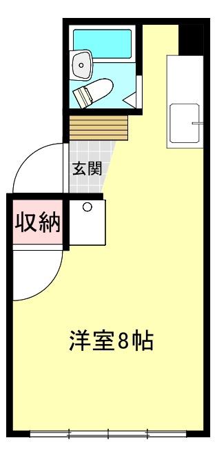 NICE APARTMENT 九品寺(ワンルーム/1階)の間取り写真