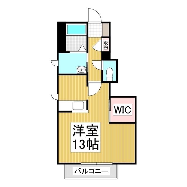 ネージュ・K(ワンルーム/1階)の間取り写真