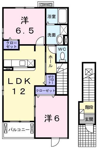 サン ベリーズ(2LDK/2階)の間取り写真