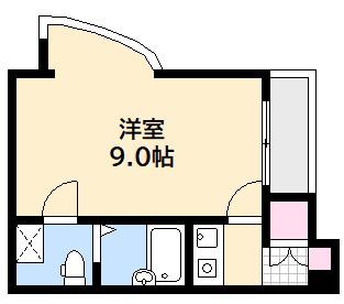 GHコート2ND(1K/1階)の間取り写真