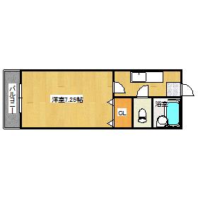 プレアール高島新屋敷(1K/1階)の間取り写真