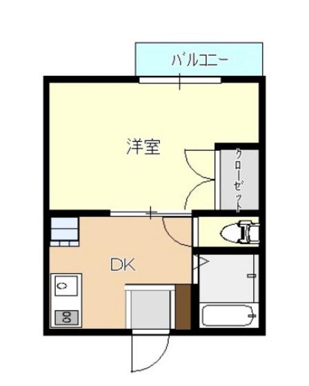 セジュール天水(1DK/2階)の間取り写真