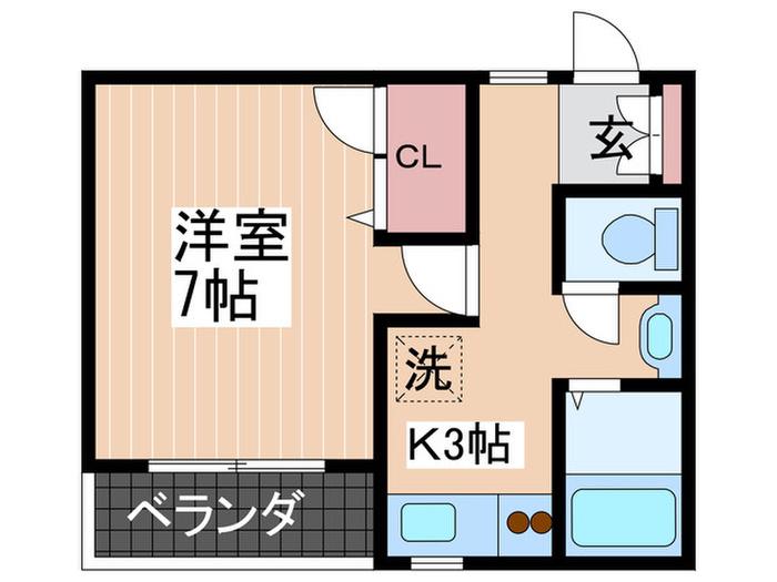 アイビックミナミ(1K/3階)の間取り写真
