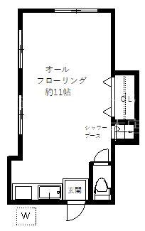 エノマハイツ(ワンルーム/2階)の間取り写真