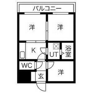 ピュアライフ長草A棟(2LDK/1階)の間取り写真