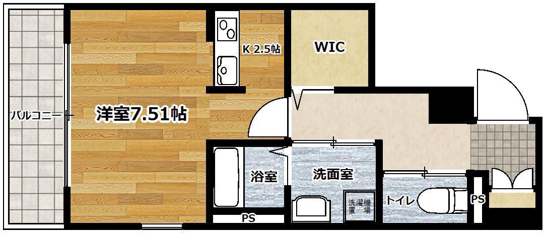 COZY HOUSE(ワンルーム/3階)の間取り写真