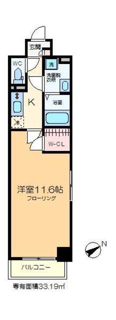 MO-Ⅰ(1K/3階)の間取り写真