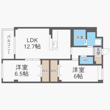 SAKURA(2LDK/2階)の間取り写真
