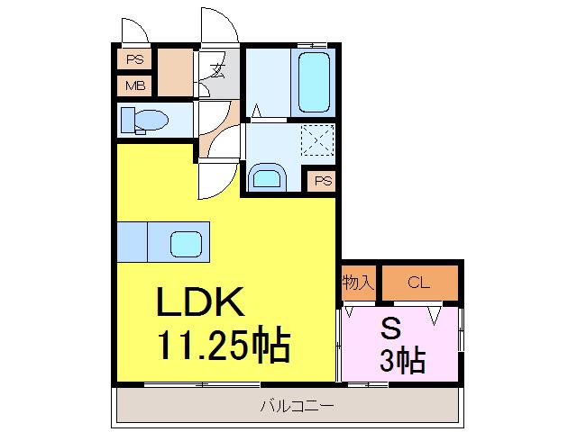 アブソルート B(1LDK/2階)の間取り写真