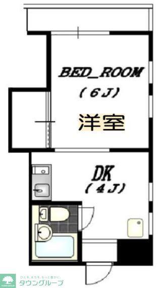 アールズコート(1DK/3階)の間取り写真