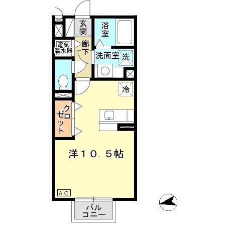 HITOMI DORMITORY(ワンルーム/2階)の間取り写真