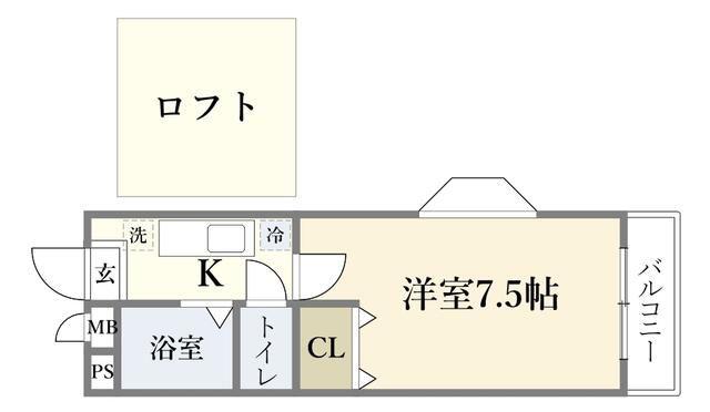 ヴァルーンレイム13(1K/1階)の間取り写真
