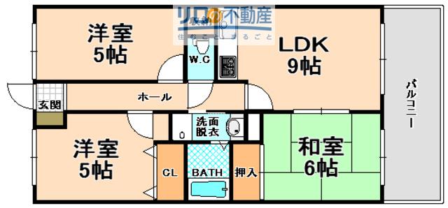 ロイヤル瑞ヶ丘(3LDK/1階)の間取り写真