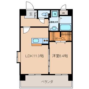プレミールベガ(1LDK/7階)の間取り写真