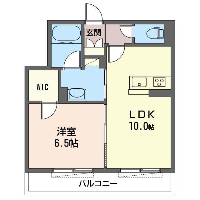 プレミア(1LDK/1階)の間取り写真