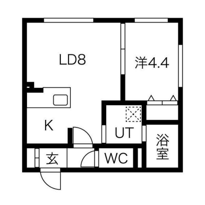 AXIS ARC(1LDK/3階)の間取り写真