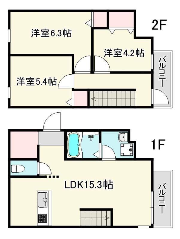 S-RANK沢之町(3LDK/2階)の間取り写真
