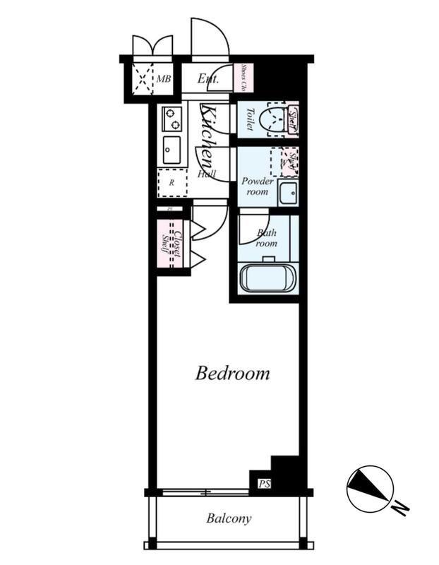 SHOKEN RESIDENCE南千住(1K/5階)の間取り写真