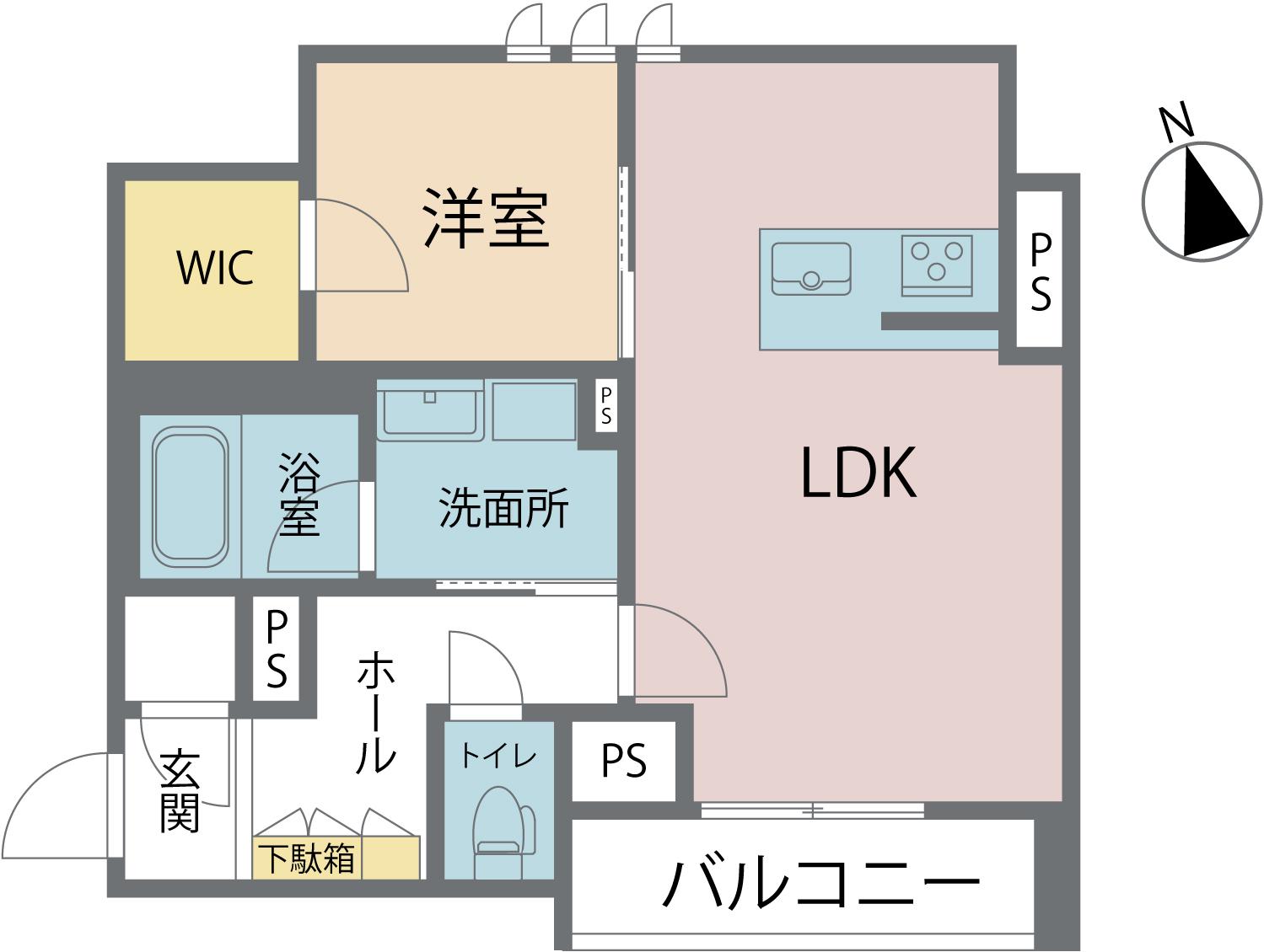 かもめ館(1LDK/2階)の間取り写真