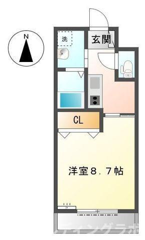 コンフォート日吉(1K/1階)の間取り写真